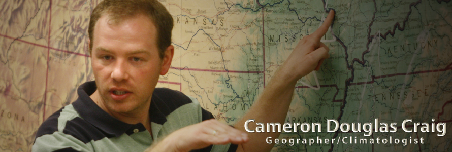 Cameron Craig lectures in the Department of Geology/Geography at Eastern Illinois University