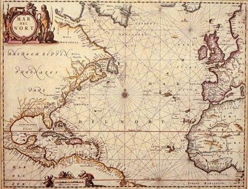 Map of Northern Atlantic