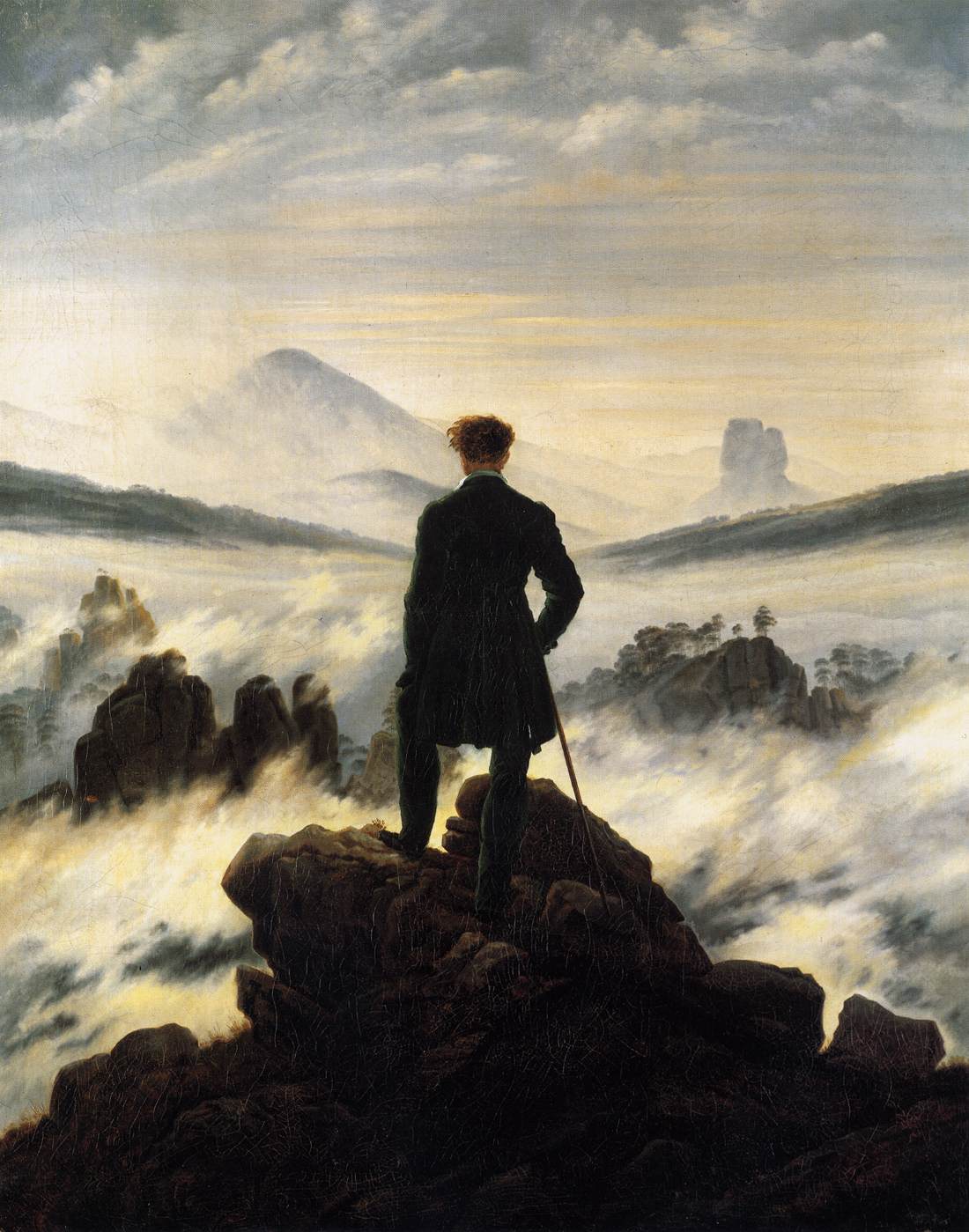 Caspar David Friedrich, Wanderer above the Sea of Fog (1818)