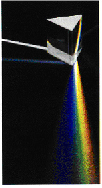 Figure 17.1 White light, after passing through a prism, spreads out ...
