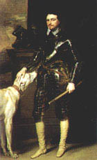 Van Dyck, Thomas Wentworth, 1st Earl of Strafford, with his dog. c.1633