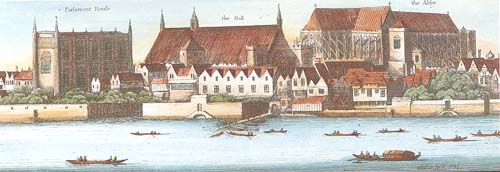 Westminster, site of Charles I's execution & Protector Cromwell's
proclamation