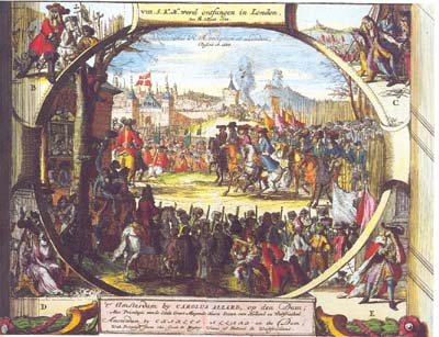 William enters London, Dutch print